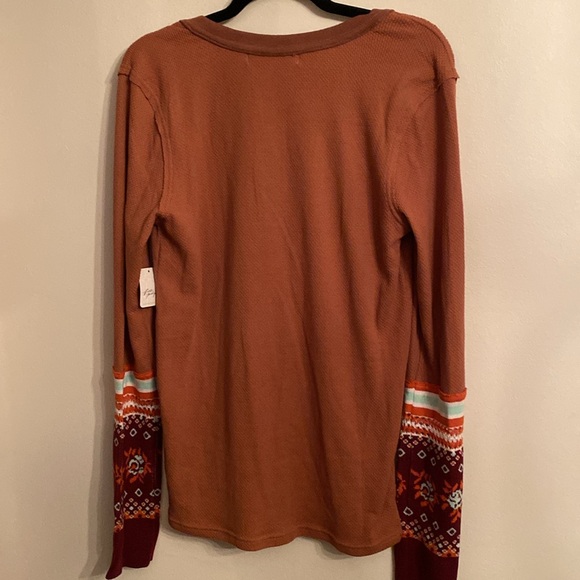 Free People Autumn Combo Long Sleeve Top Size Extra Large - Picture 9 of 10
